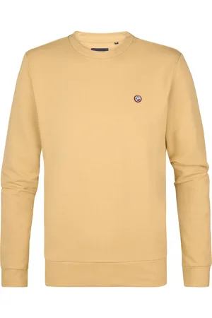 Petrol Industries Sweatshirt ronde halsgeel, Effen
