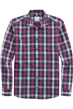 Olymp Level Five Smart Casual Overhemd , Ruit