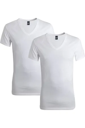 Alan Red Dean T-Shirt V-hals Dubbel pak , Effen