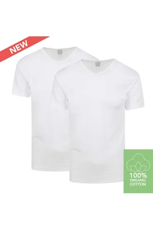 Alan Red T-Shirt V-hals Dubbel pak , Effen