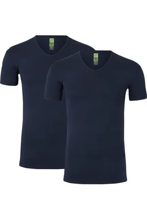 Alan Red T-Shirt V-hals , Effen