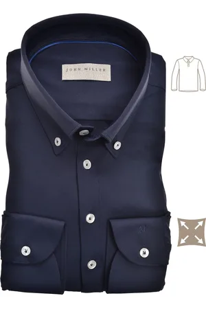 john miller Poloshirt lange mouw , Effen