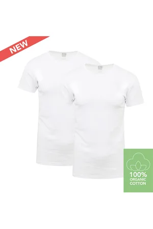 Alan Red T-Shirt ronde hals Dubbel pak , Effen