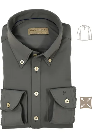 john miller Poloshirt lange mouw , Effen