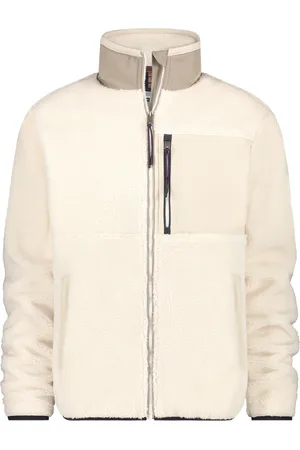 A fish named fred Outdoor vest effen opstaande kraag slim fit