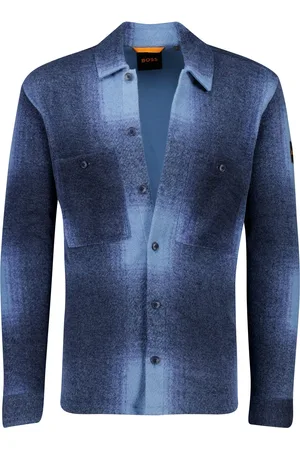 HUGO BOSS Overshirt BOSS Orange geruit normale fit