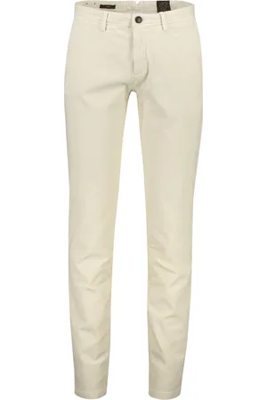 Atelier Gardeur Katoenen broek ecru effen 5-p slim fit