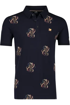 Vanguard Polo normale fit met print katoen
