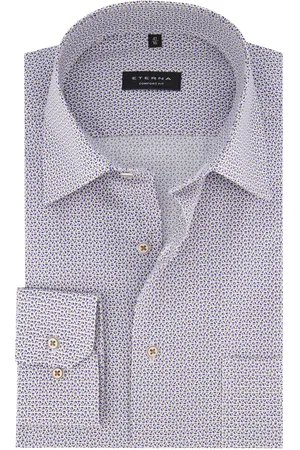 ETERNA Casual overhemd katoen wijde fit geprint