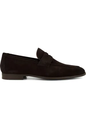 Magnanni Bruine instappers leer suede