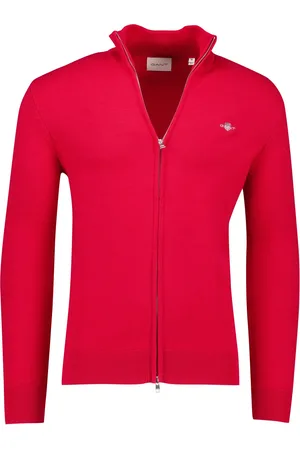 GANT Katoenen vest effen normale fit