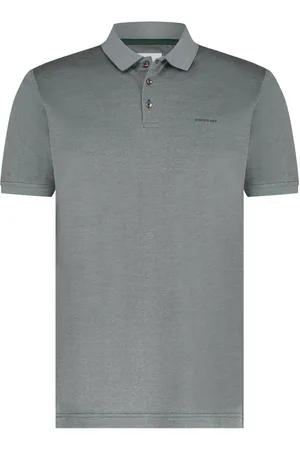 State of art Poloshirt wijde fit effen katoen