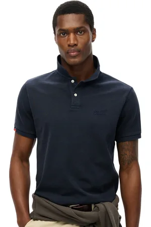 Superdry Polo effen pique 2-knoops