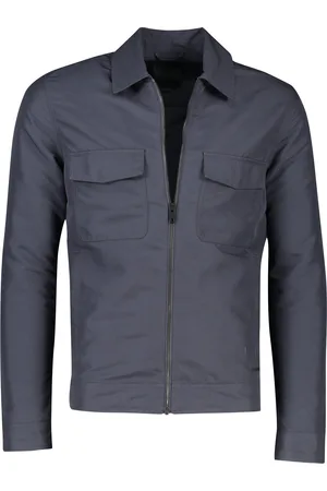 Elvine Zomerjas navy normale fit effen rits borstzakken