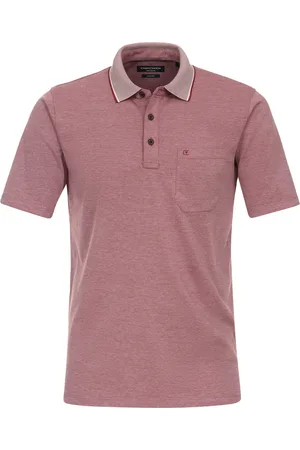 Casa Moda Poloshirt korte mouw gemeleerd katoen