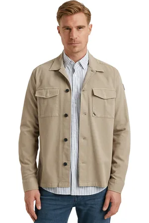 Vanguard Katoenen overshirt effen normale fit