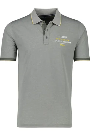 Casa Moda Polo opdruk 3-knoops wijde fit easy caze katoen
