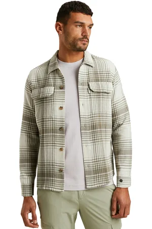 Cast Iron Katoenen overshirt geruit normale fit