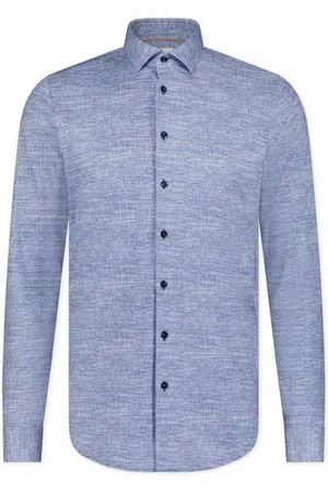 Blue Industry 100% katoenen casual overhemd slim fit effen