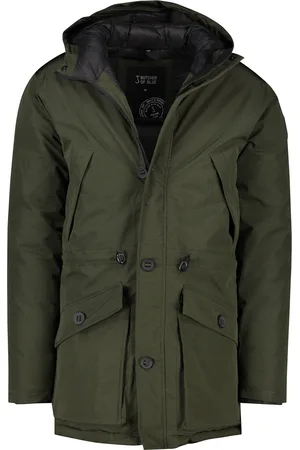Butcher of Blue Groene winterjas Sorona Aura capuchon