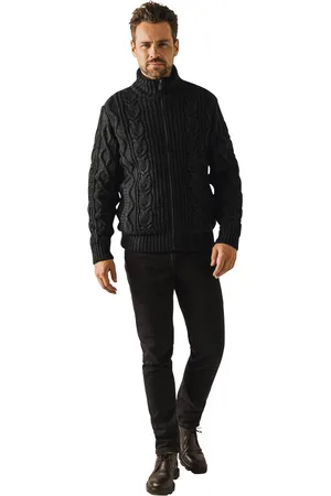 State of art Gebreid vest effen wol rits opstaande kraag