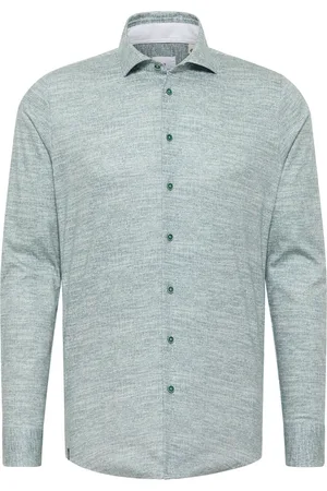 Blue Industry Casual overhemd semi-wide spread boord katoen slim fit