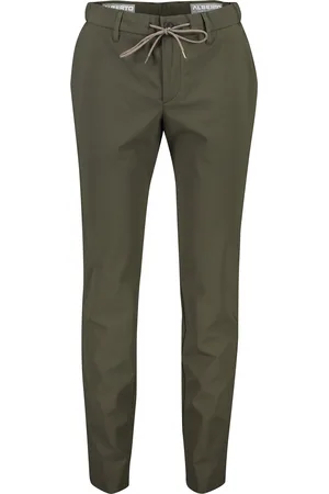 Alberto Pantalon donkergroen mover slim fit chino elastische band