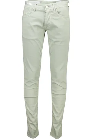 sartoria tramarossa Jeans lichtgroen effen slim fit