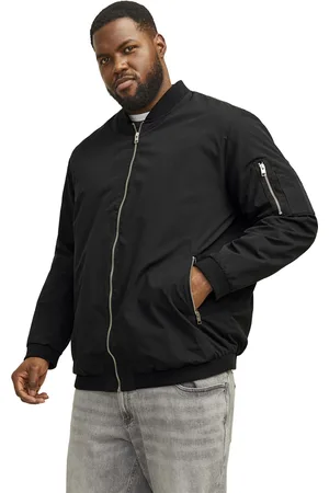 Jack&amp;jones Zwarte tussenjas rits wijde fit