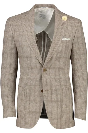 Carl Gross Colbert perfect match geruit linnen normale fit
