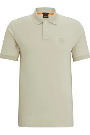HUGO BOSS Katoenen BOSS orange polo slim fit effen