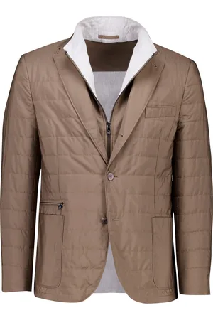 corneliani Jas lichtbruin waterafstotend effen