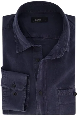 Butcher of Blue Casual overhemd normale fit effen 100% Tencel