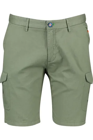 New Zealand Katoenen korte broek effen olijfgroen normale fit