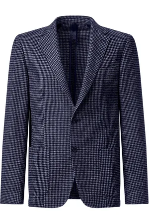 Strellson Colbert donkerblauwe ruiten Acon wol normale fit