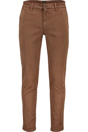 HUGO BOSS Katoenen broek effen chino