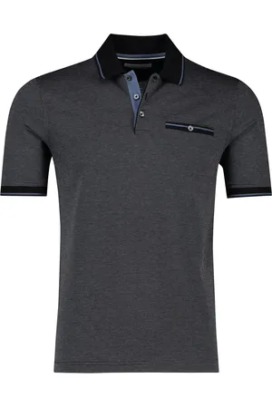 Bugatti Poloshirt wijde fit geprint 3 knoops