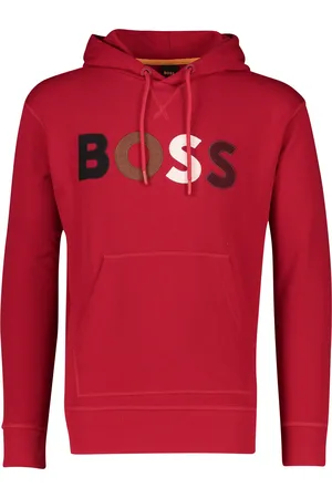 HUGO BOSS Sweater geprint katoen hoodie logo