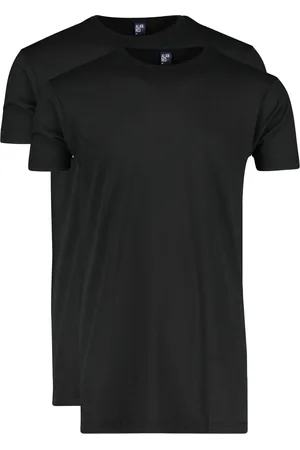 Alan Red T-shirt effen katoen 2-pack