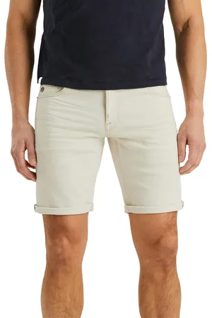 Cast Iron Katoenen korte broek beige