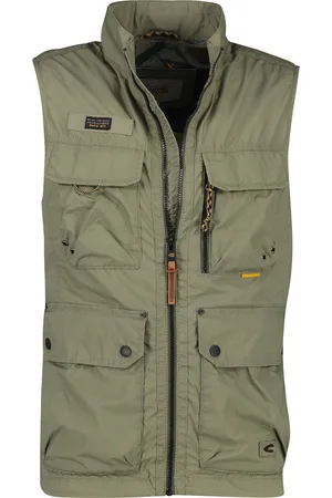 Camel Active Bodywarmer wijde fit effen rits + knoop