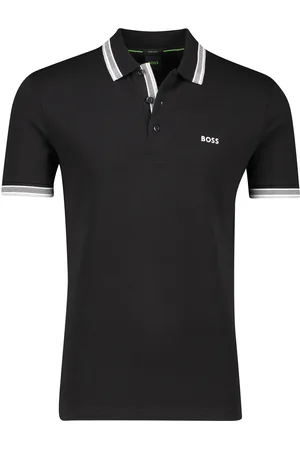 HUGO BOSS Zwarte BOSS Green polo katoen