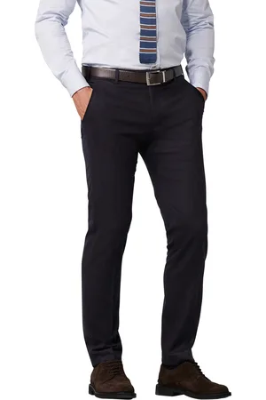Meyer Pantalon wol effen normale fit