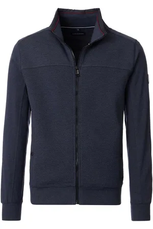 Casa Moda Vest effen wijde fit katoen