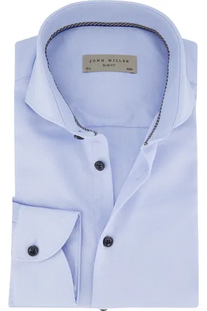 john miller Slim fit overhemd zwarte knoop