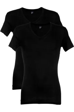 Alan Red T-shirt effen katoen 2-pack Dean