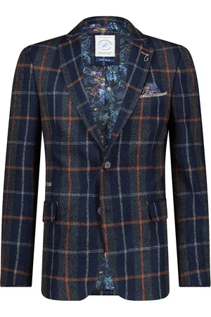 A fish named fred Colbert slim fit geruit