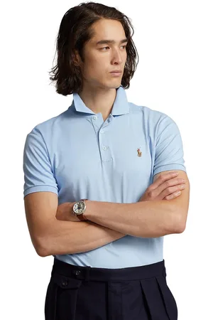 Ralph Lauren 3-knoops polo custom slim fit katoen