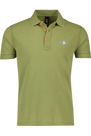 Replay Polo normale fit effen 100% katoen