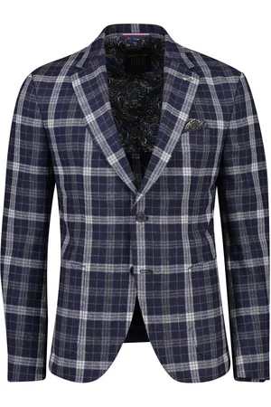Pierre Cardin Colbert slim fit navy geruit